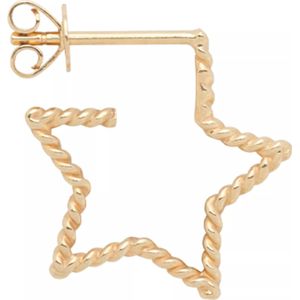 Anna+Nina Oorbellen - Single Tangled Star Stud Earring 14K in gold