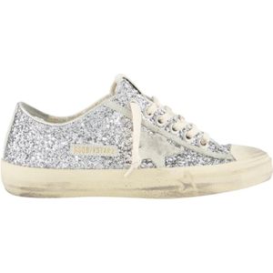Golden Goose Low-Top Sneakers - Dames V- Star 2 Sneaker Metallic in staalgrijs