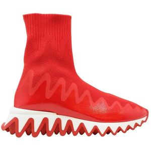 Christian Louboutin Boots - Loubi Fabric Sharkysock Sneakers in rood
