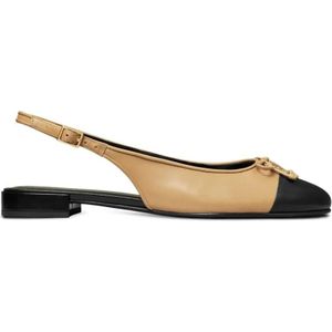 - Slingback Flat Shoes With Pointed Toe in beige