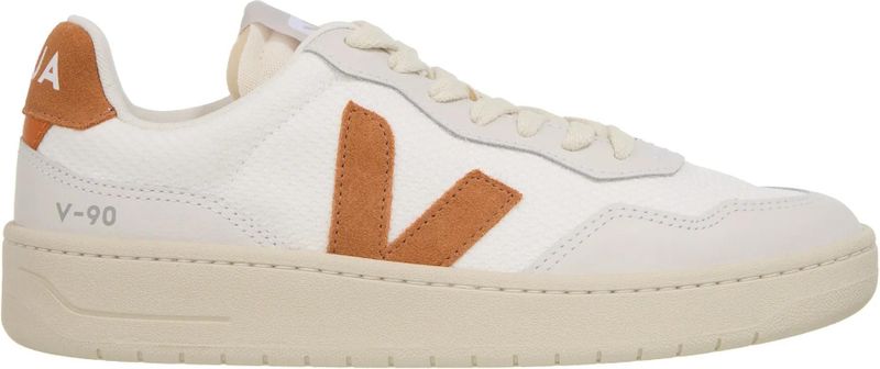 VEJA - V-90 B-Mesh - Sneakers - Wit/Oranje - Mesh/Suède