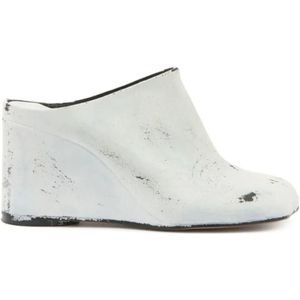 MM6 Maison Margiela Slippers & Mules - Leather Mules in wit