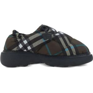 Burberry Slippers & Mules - Quilted Beige Sandals With Distinctive Plaid Patte in zwart