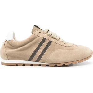 Doucal's Low-Top Sneakers - Light Beige Suede Sneakers in beige