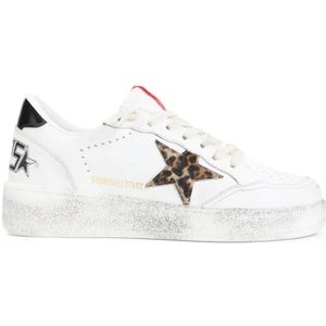 Golden Goose Low-Top Sneakers - White Cow Leather Ballstar Sneakers in wit