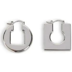 Jacquemus Oorbellen - Les Boucles Rond Carré Silver in silver