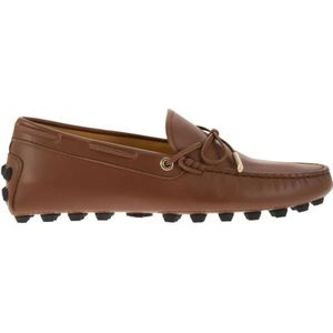 - Bubble Leather Grommet With Loop Lace in bruin