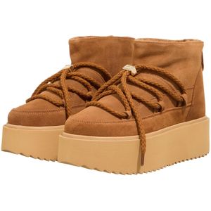 INUIKII Boots & laarzen - Classic Low Platform in bruin