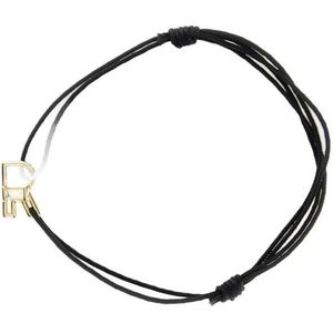 Aliita Armbanden - Letter R Bracelet in black