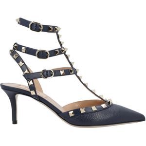 Valentino Garavani Hoge hakken - Rockstud Leather Pumps in zwart