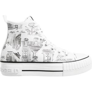 Karl Lagerfeld Low-Top Sneakers - Kampus Max  Jorge Parra Print Hi in wit