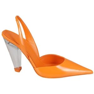 3Juin Sandalen - Orange Leather Sandal in oranje