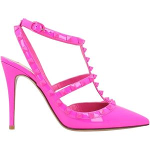 Valentino Garavani Hoge hakken - Rockstud Caged Pumps Pink in roze
