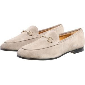 Gucci Loafers - Horsebit Suede Loafers in taupe