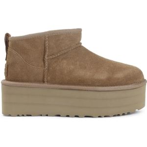 UGG Boots - Classic Ultra Mini Platform Boots in beige