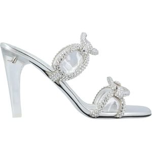 Valentino Garavani Sandalen - Chain 1967 Slide Sandals Silver in wit
