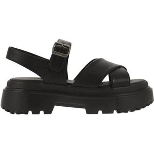 Hogan Sandalen - Leather Sandal With Midsole in zwart