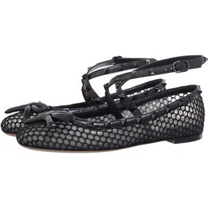 Valentino Garavani Loafers - Ballerina Rockstud in zwart