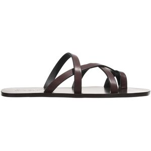 Saint Laurent Sandalen - Culver Slides in bruin