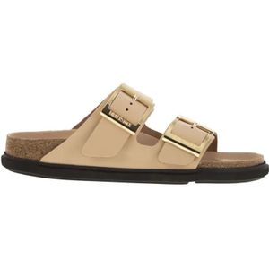Birkenstock Sandalen - Arizona Db - Leather Slipper in beige