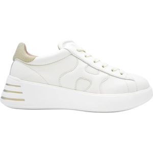 - Laced Sneakers With Leather in wit