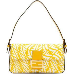 Fendi Shoppers - Sarah Coleman Zucca Coated Canvas 1997 Vertigo Bag in geel