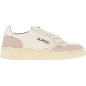 Autry Low-Top Sneakers - Medalist Low - White Leather And Suede Sneakers In in wit