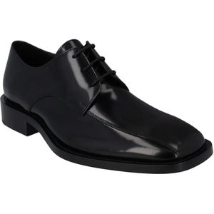 Balenciaga Low-Top Sneakers - Rim Hi-Shine Derby Shoes Black in zwart