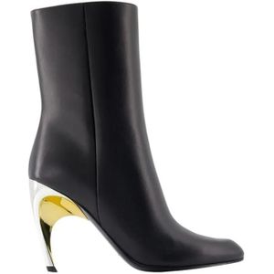 Alexander McQueen Boots - Seal Ankle Boots - Calfskin - Black in zwart