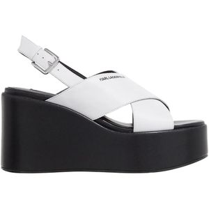 Karl Lagerfeld Sandalen met hak - Wendy Kross Strap Sling in wit