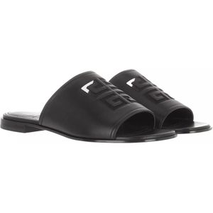 Givenchy Slippers & Mules - 4G Flat Sandals Leather in zwart
