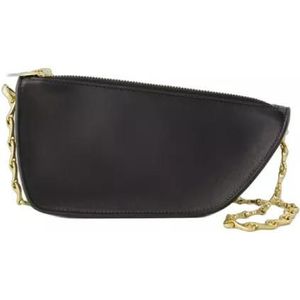 Burberry Shoppers - Micro Shield Wallet On Chain - Leather - Black in zwart