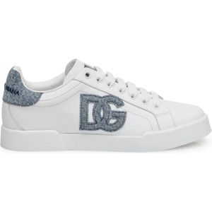 Dolce & Gabbana - Portofino - Sneakers - Wit en Blauw - Leer en Rubber