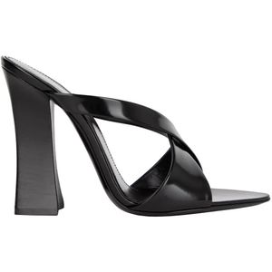 Saint Laurent Sandalen - Eva Mules Black in zwart