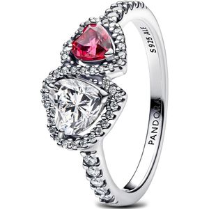 Pandora Ringen - Hearts sterling silver ring with cherries jubilee in silver