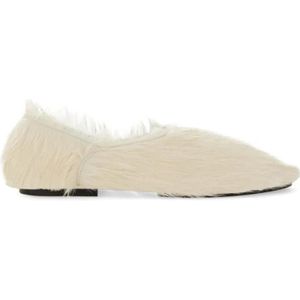 - Pointed-Toe Low Calfskin Slipper With Textured Fin in beige