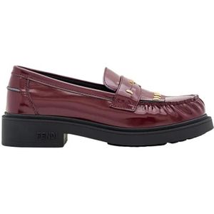 - Leather Loafer With Studs in bruin