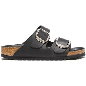 Birkenstock Sandalen - Arizona Sandal In Black Leather in grijs