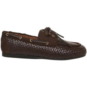 - Britney' Leather Loafers in zwart
