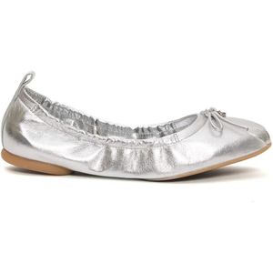 - Ballerina Leather Silver in grijs