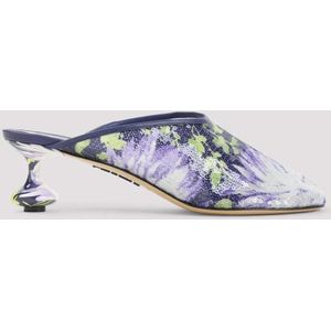 Loewe Slippers & Mules - Toy 45 Sequins Navy And Lilac Polyester Mules in blauw