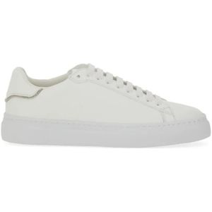Fabiana Filippi Low-Top Sneakers - White Leather Sneakers With Classic Lace-Up Design in wit