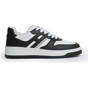 Hogan Low-Top Sneakers - Basketball Leather White Black in zwart