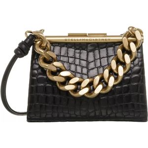 Stella McCartney Clutches - Small Chunky Chain Clutch in zwart