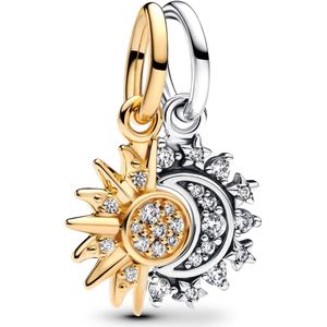 Pandora Charms - Teilbarer Sonne & Mond Charm-Anhänger in multi