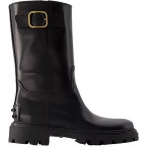 Tod's - Gomma Pesante - Stivaletto - Zwart - Leer