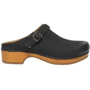 Dansko Slippers & Mules - Berry Sabot In Black Nubuck in zwart