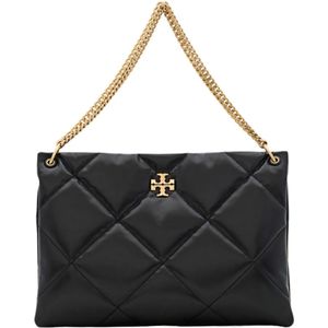 Tory Burch Shoppers - Kira Diamond Quilt Shoulder Bag in zwart