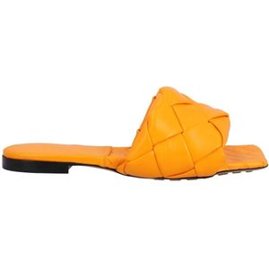 Bottega Veneta Sandalen - Lido Flat Sandal Orange in oranje