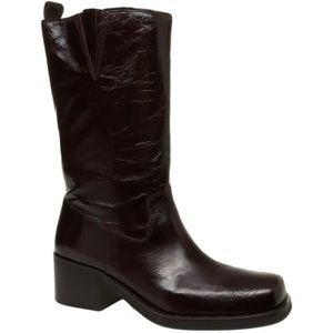 BILLI BI Boots - Contemporary Black Leather Knee-High Boots in zwart